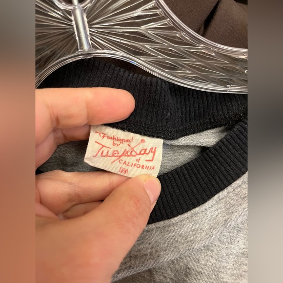 Tuesday of California Varsity Pullover (Retro Sweatshirt) 2X - Picture 3 of 4